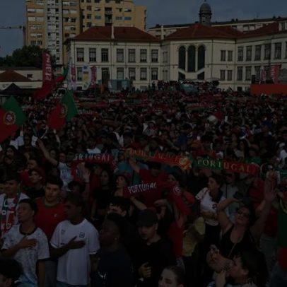 Imagens da Fan Zone Betano em Gaia durante Portugal-RD Congo geram debate