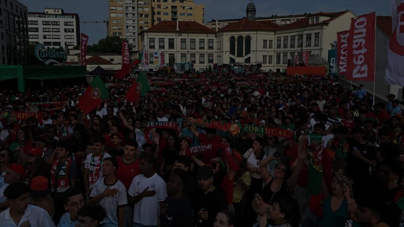 Imagens da Fan Zone Betano em Gaia durante Portugal-RD Congo geram debate
