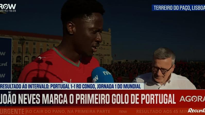 Éder, herói do Euro'2016, está a assistir ao Portugal-RD Congo Lisboa Football Arena, no Terreiro do Paço, e fez assim a análise à primeira parte do jogo.