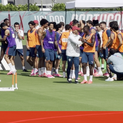 Treino da Seleção: ambiente de boa disposição com calduços e aplausos