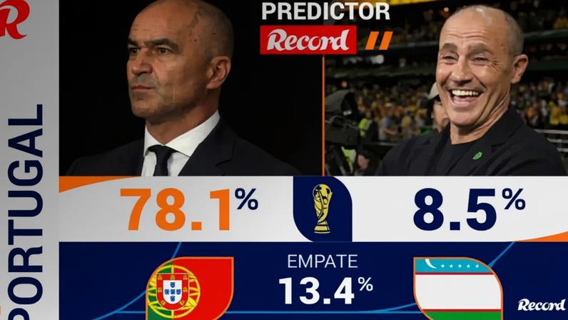Portugal encara Uzbequistão com favoritismo próximo de 80%
