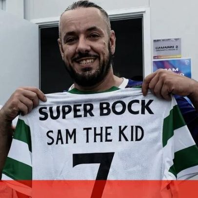 Sam the Kid atua no Rock in Rio e recebe camisola personalizada do Sporting