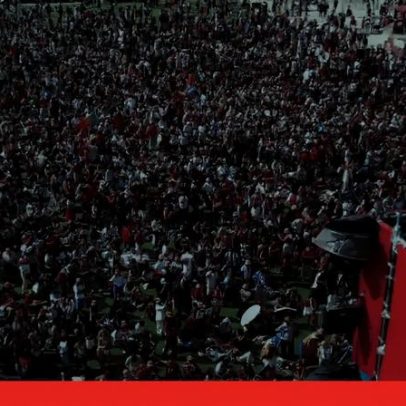 Imagens de drone mostram milhares de adeptos na Portugal Football Arena, Lisboa