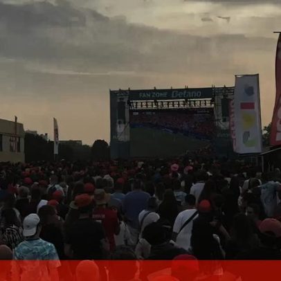 Festejos do 4-0 na Fan Zone Betano em Gaia