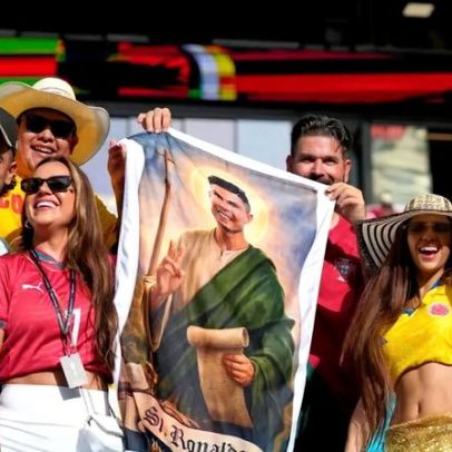 Do luchador a Santo Ronaldo: animação nas bancadas antes de Colômbia-Portugal