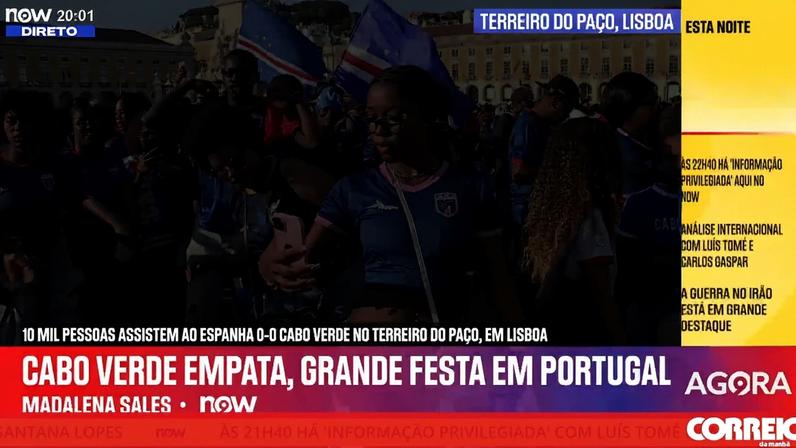 Milhares de cabo-verdianos em clima de euforia celebraram esta segunda-feira em Lisboa o inédito ponto obtido no jogo de estreia da seleção de futebol do país no Mundial2026, em função do empate frente a Espanha (0-0).