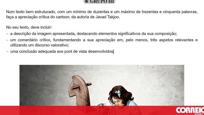 Questão do exame de Português
