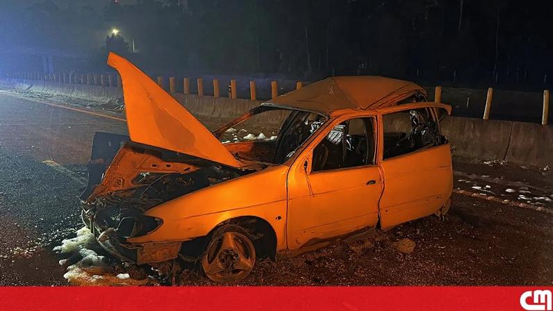 Pessoa morre carbonizada em colisão na A1 entre Estarreja e Feira