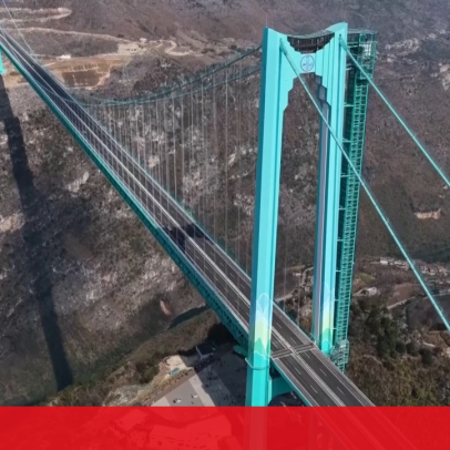 Ponte mais alta do mundo impulsiona turismo na região montanhosa da China