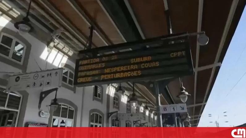 Imagem ilustrativa do impacto da greve na estação de Campanhã, Porto.