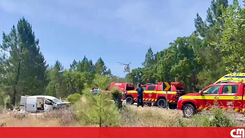 Três feridos em colisão na ER244, Ponte de Sor; helicóptero acionado
