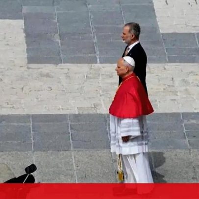 Papa Leão XIV é recebido pela família real no início da visita à Espanha