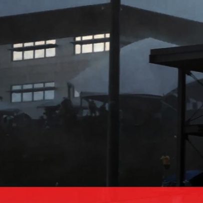 Tenda arrastada por ventos fortes na Virgínia Ocidental