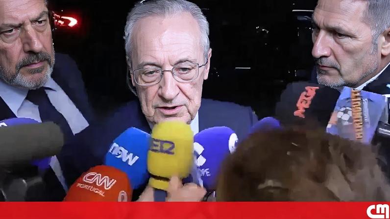 Florentino Pérez chega ao hotel para o primeiro discurso após vencer Real Madrid