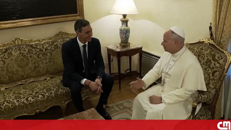 Pedro Sánchez reúne-se com o Papa Leão XIV em Madrid