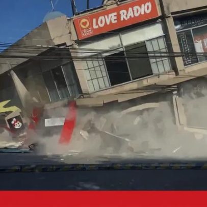 Restaurante desaba após sismo nas Filipinas, imagens mostram