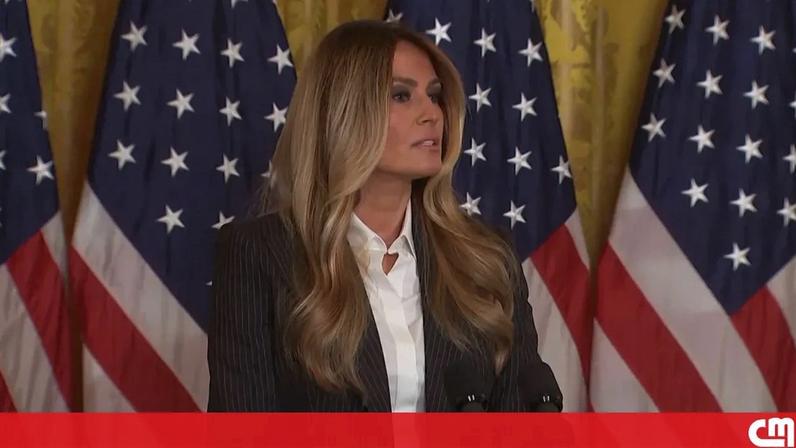 Melania Trump desafia alunos a explorar IA como musa