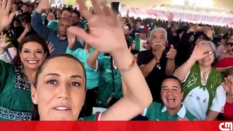 Presidente mexicana junta-se a milhares de adeptos para a estreia do México no Mundial