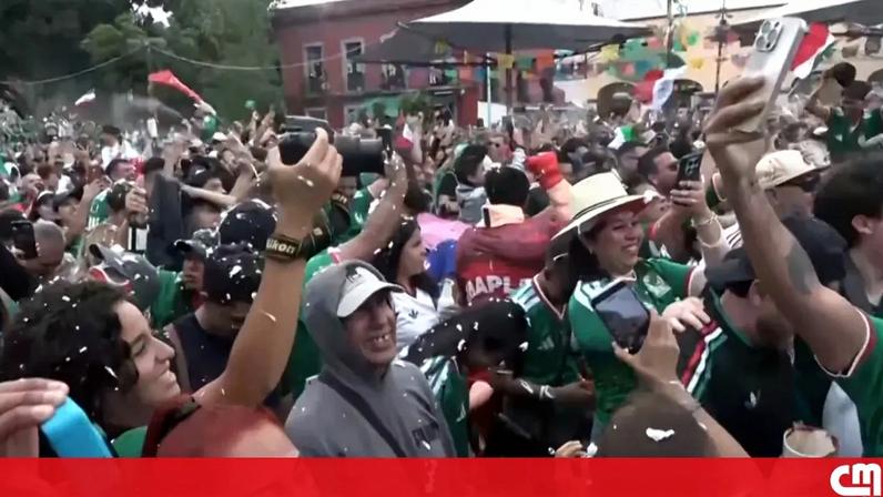 Explosão de alegria em Garibaldi após segundo golo do México em jogo inaugural do Mundial contra a África do Sul