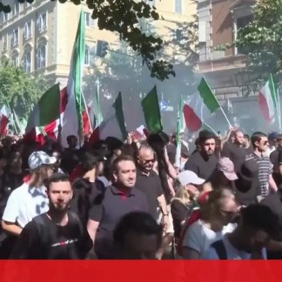 Milhares de pessoas em Roma protestam em manifestações rivais sobre imigração