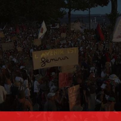 Ambientalistas, feministas e grupos pró-Palestina protestam contra G7 em Genebra
