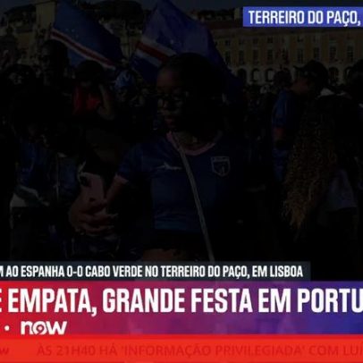 Empate entre Cabo Verde e Espanha anima Terreiro do Paço