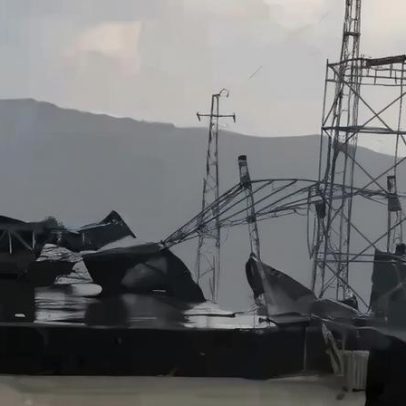 Mau tempo destrói palco das festas de São João em Tabuaço