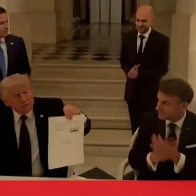 Trump assina acordo com o Irão durante jantar em Versalhes