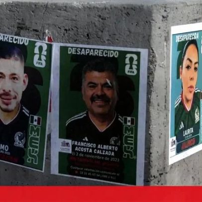 Cartazes de desaparecidos ao estilo de cromos do Mundial alertam sobre crime em Guadalajara