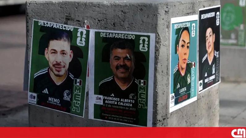Cartazes de desaparecidos ao estilo de cromos do Mundial alertam sobre crime em Guadalajara