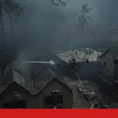 Imagens de drone mostram destruição após incêndio em hotel de luxo na RD