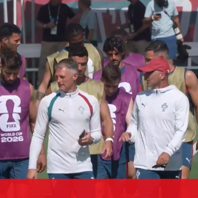 Seleção Nacional treina antes do jogo com o Uzbequistão