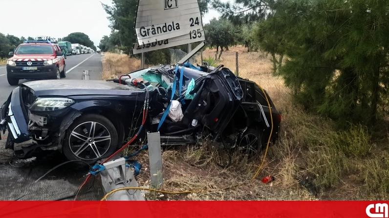 Homem fica gravemente ferido em despiste no IC1, Ermidas-Sado