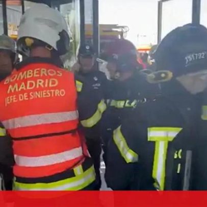 Explosão e incêndio em arranha-céus em Madrid provocam grande aparato