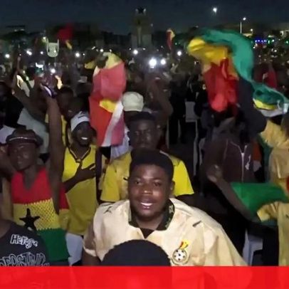 Festa no Gana após empate com Inglaterra no Mundial