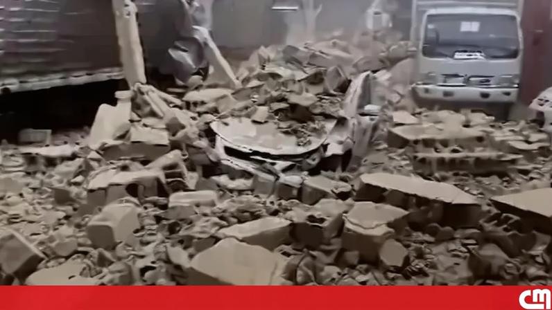 Vídeo mostra danos em edifício da TV estatal venezuelana VTV