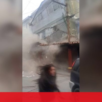 Edifício desaba e moradores fogem após sismos na Venezuela