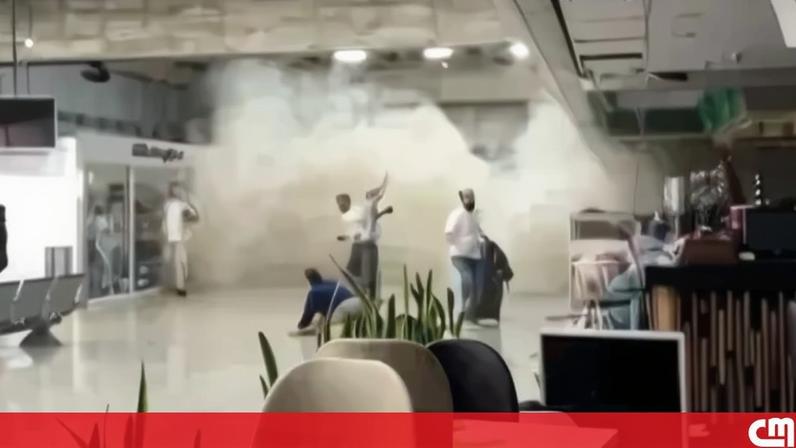 Teto de aeroporto desaba após sismos na Venezuela