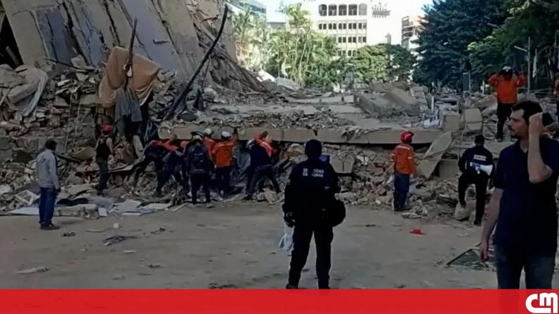 Imagens em direto mostram buscas por sobreviventes após sismos na Venezuela