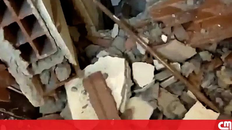 Destruição no hotel onde tripulação da Hi Fly ficou durante sismos na Venezuela
