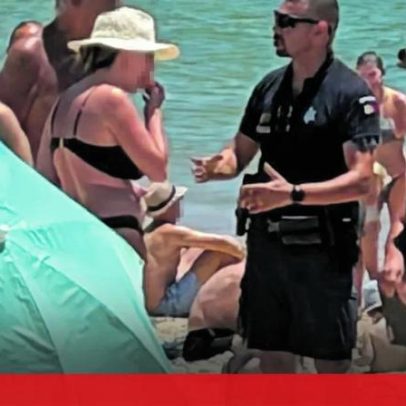 Polícia Marítima impede banhistas por guarda-sóis junto a espaço concessionado