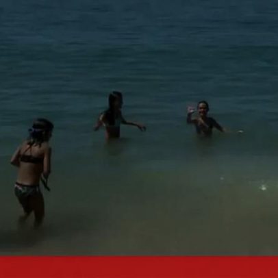 Banhistas aproveitam calor e vão à praia no Algarve