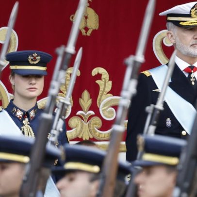 Felipe VI e Leonor em voo de instrução conjunto