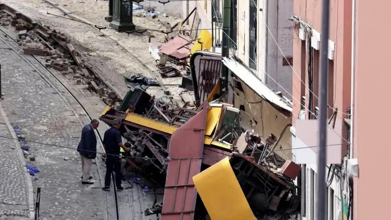 Acidente no Elevador da Glória, em Lisboa