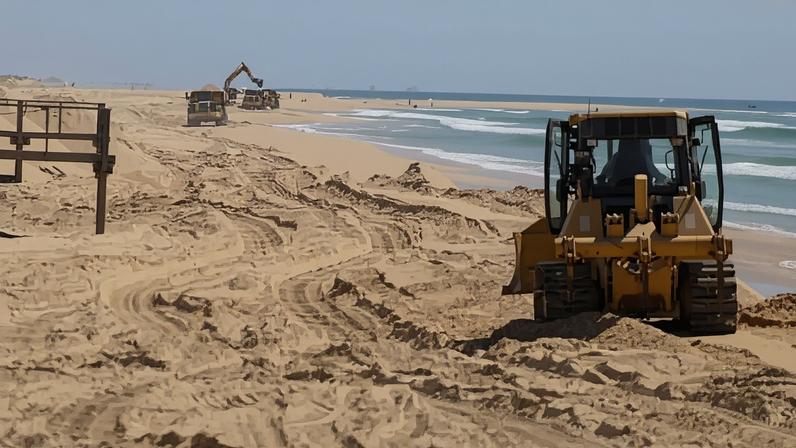 Reposição de areias na Praia da Fuzeta-Mar ajuda a salvar época balnear