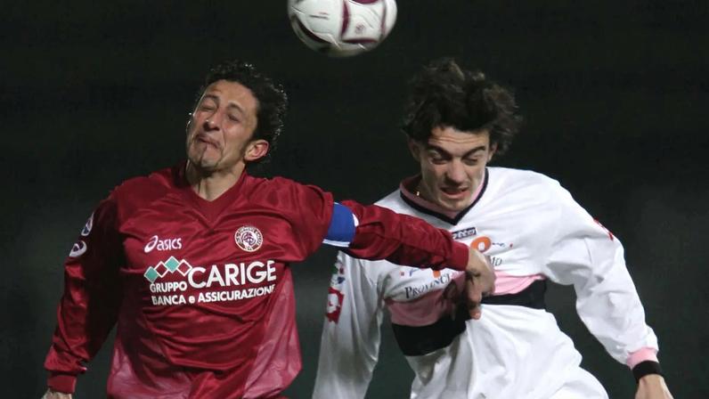 Futebolista Igor Protti durante partido do campeonato italiano