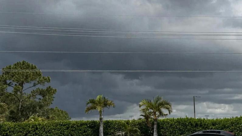 Tempestade no local do treino da Seleção