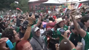 Alegria em Garibaldi após segundo golo do México frente à África do Sul