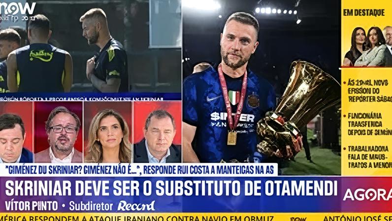 Skriniar é mais que Otamendi; é um perfil Bednarek, diz Vítor Pinto