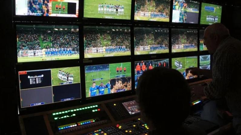 TV, câmaras, futebol TV
